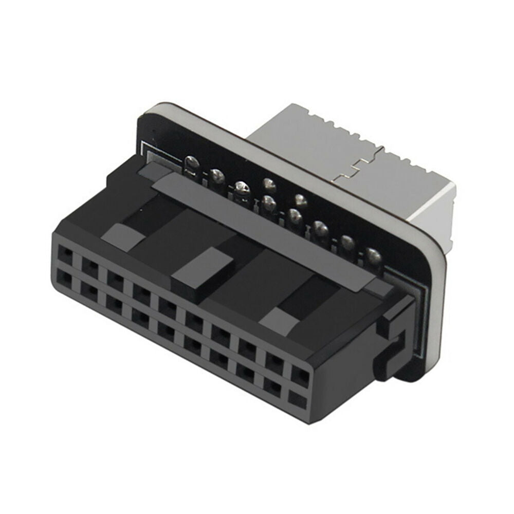 USB 3.0 19Pin/20Pin to Motherboard Connector TYPE-E Front Panel 90Degree Adapter