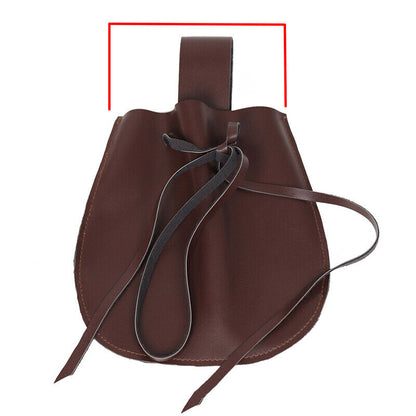 Unisex Retro Faux Leather Waist Bag Medieval Knight Cosplay Waist Purse Pouch