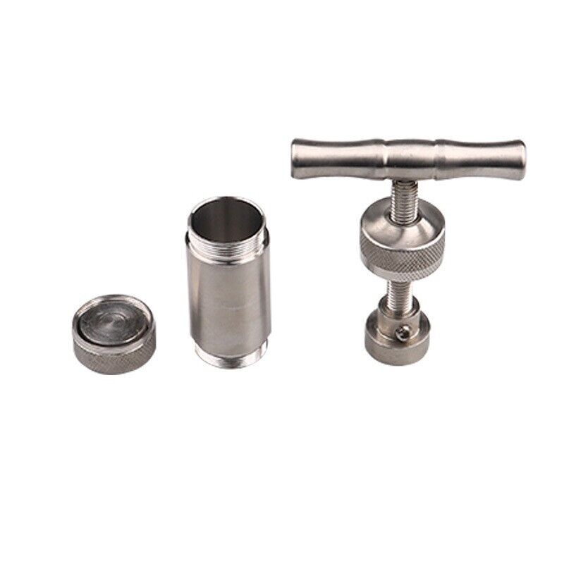 Aluminum Compressor Pressure Tobacco Herb Press Squeezer Herbal Crusher T Handle