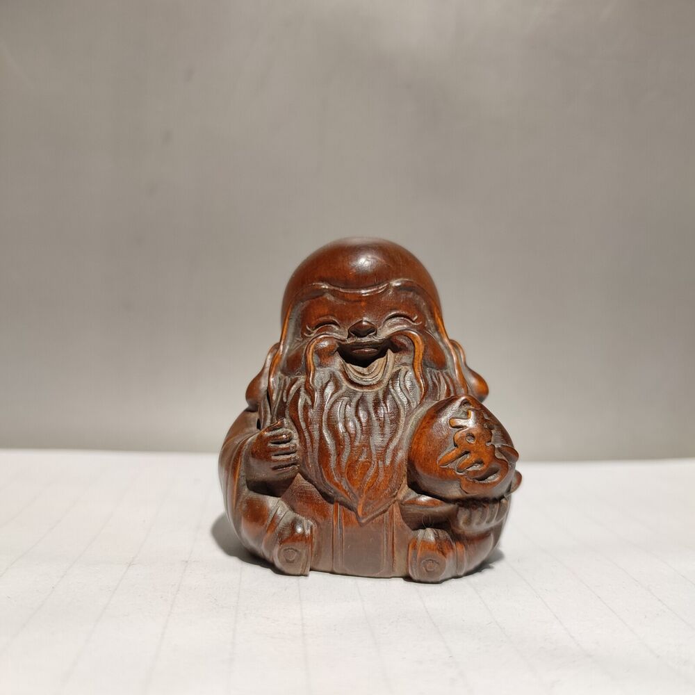vintage buddha antique wood carved figures children gift wooden statue carving