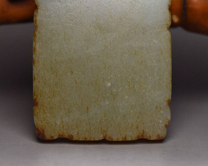 Chinese Antique Natural Hetian Jade Carving Kwan Yin Statue Lucky Jade Pendant