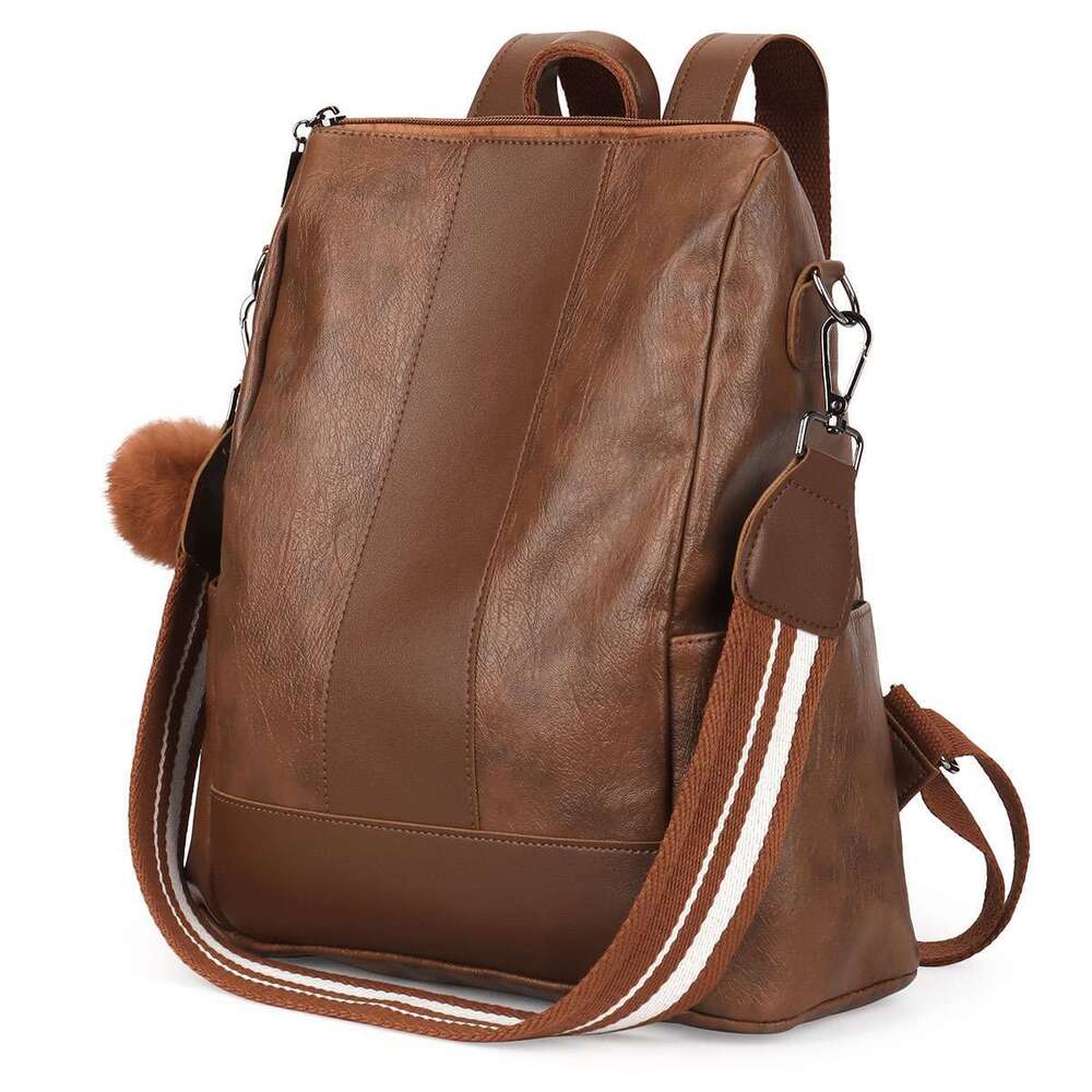Women's PU Leather Backpack Travel Anti-theft Shoulder Bag Purse Satchel Handbag