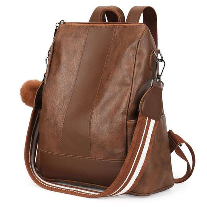 Women's PU Leather Backpack Travel Anti-theft Shoulder Bag Purse Satchel Handbag