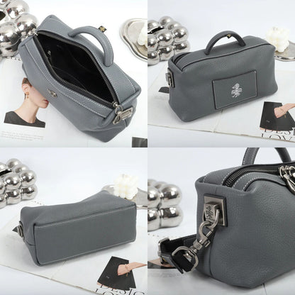 Small Square Bag for Ladies Soft Genuine Leather Cute Women‘s Crossbody Handbag