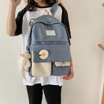 Women Backpack Pendant Nylon WomenS Rucksack CollegeTeenage Girls Bagpack