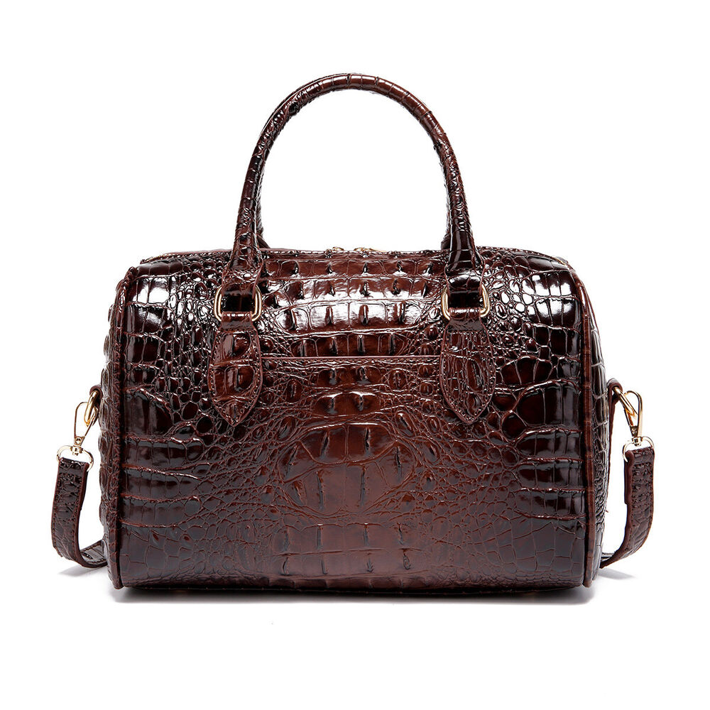 Women Patent Leather Crocodile Handbag Sling Satchel Tote Shoulder Bag Party Bag