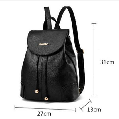 Womens Ladies Casual PU Leather Casual Shoulder Bag Backpack Messenger Bag Purse