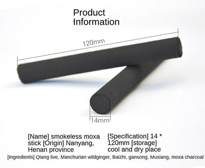 Handmade Seven Years Smokeless Moxa Moxibustion Sticks Roll Wormwood 艾灸艾条
