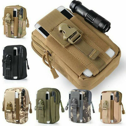 Men Waist Pack Bum Bag Black Pouch Waist Packs Molle Nylon Wallet Travel Tool