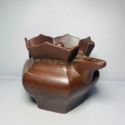 Vintage Chinese Yixing Purple Clay Teapot Zisha Ceremony Collectible Rare Large