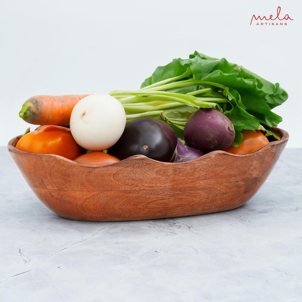 Unique Handmade Wooden Serving Bowl Home Kitchen Decoratian Tabletop Rustic Gift