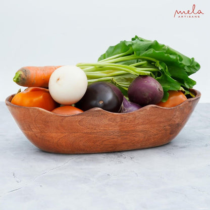 Unique Handmade Wooden Serving Bowl Home Kitchen Decoratian Tabletop Rustic Gift