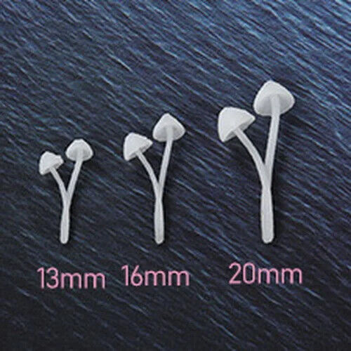 3D Simulation Mushroom 3Pcs Resin Miniature DIY Craft Micro Landscape Home Decor