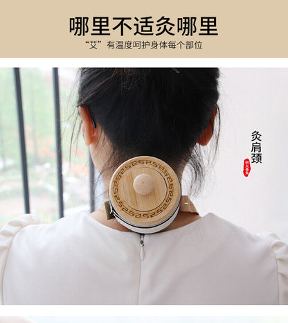 1pc Moxibustion Box Wooden Portable Moxa Pot Smokeless Mugwort Article Tool 艾灸艾条