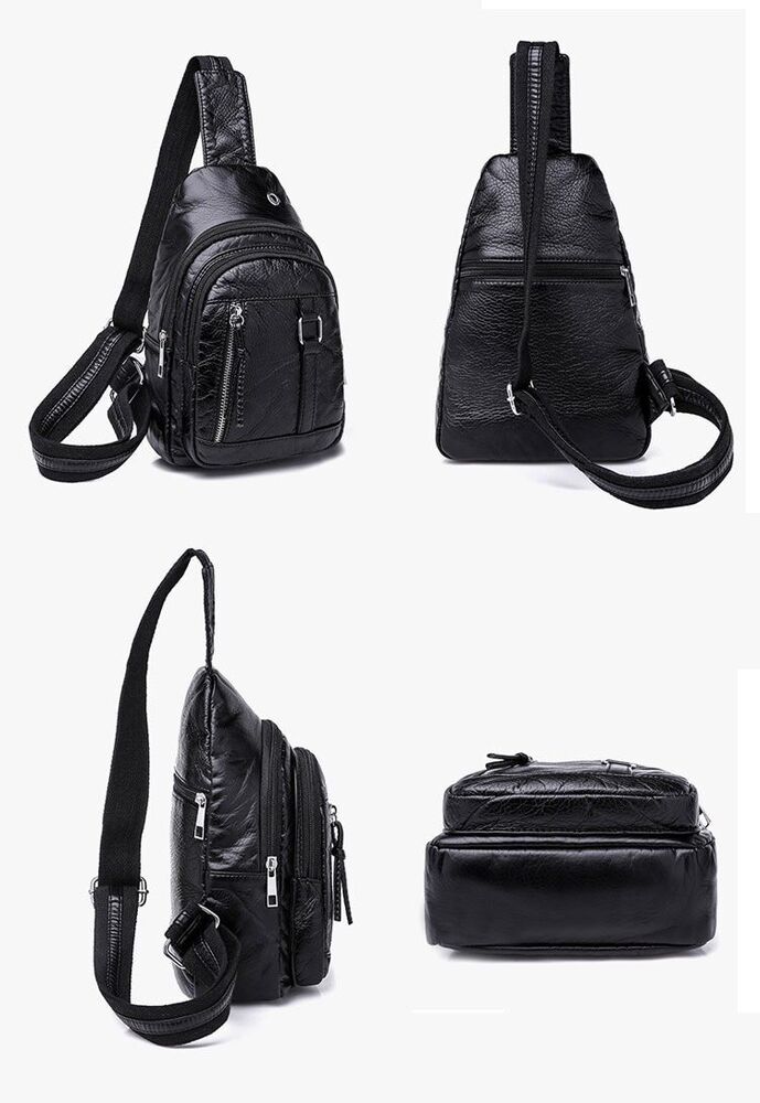 Women Chest Bag Soft PU Leather Crossbody Bags Bags Travel Backpack