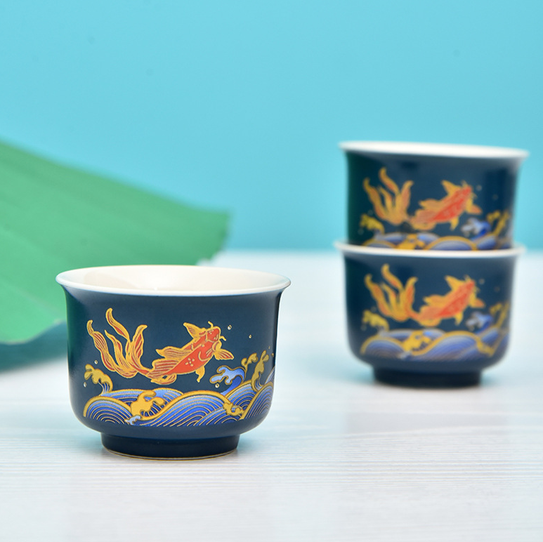 Ceramic Kungfu travel tea set express cup one pot four cups