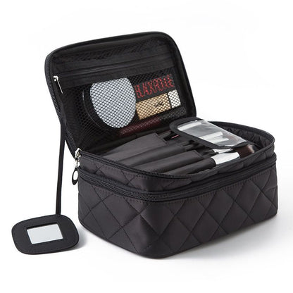 Cosmetic Bag Waterproof Double Layer Travel Organizer Makeup Bag Toiletry Pouch