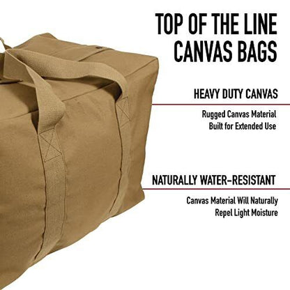 Rothco Canvas Parachute Cargo Bag Extra Large Travel One Size, Charcoal Grey