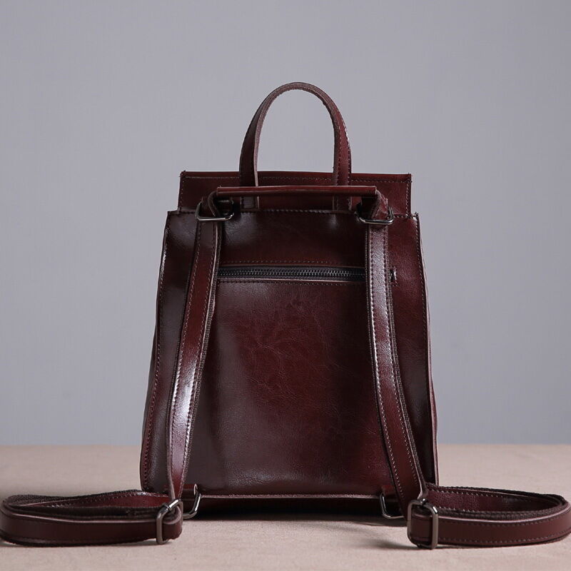 Convertible Small Real Leather Backpack Rucksack Shoulder Bag Purse Cute 2 Sizes