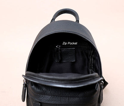 Croc Embossed Real Leather Backpack Rucksack Daypack Purse Cute bag Travel Purse