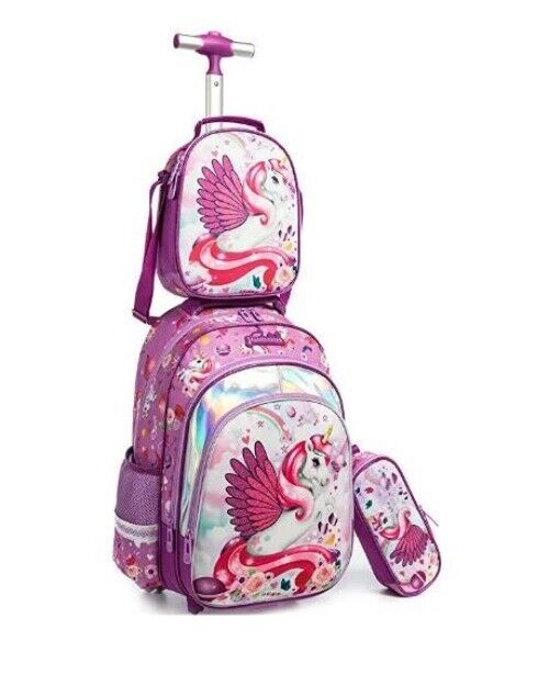 3pcs Schoolbag Lunch Bag School Bags Wheeled Backpack Student Backpack Boys