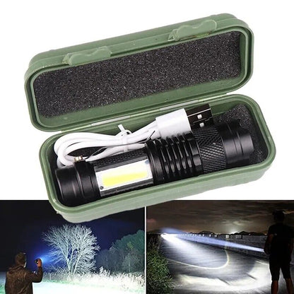 Linterna LED RecargableTactica Militar de Alta Potencia Con Lampara Incluye BOX