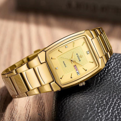 Nuevo Reloj De Color Dorado Para Hombre - Cuarzo De Lujo - Acero Inoxidable
