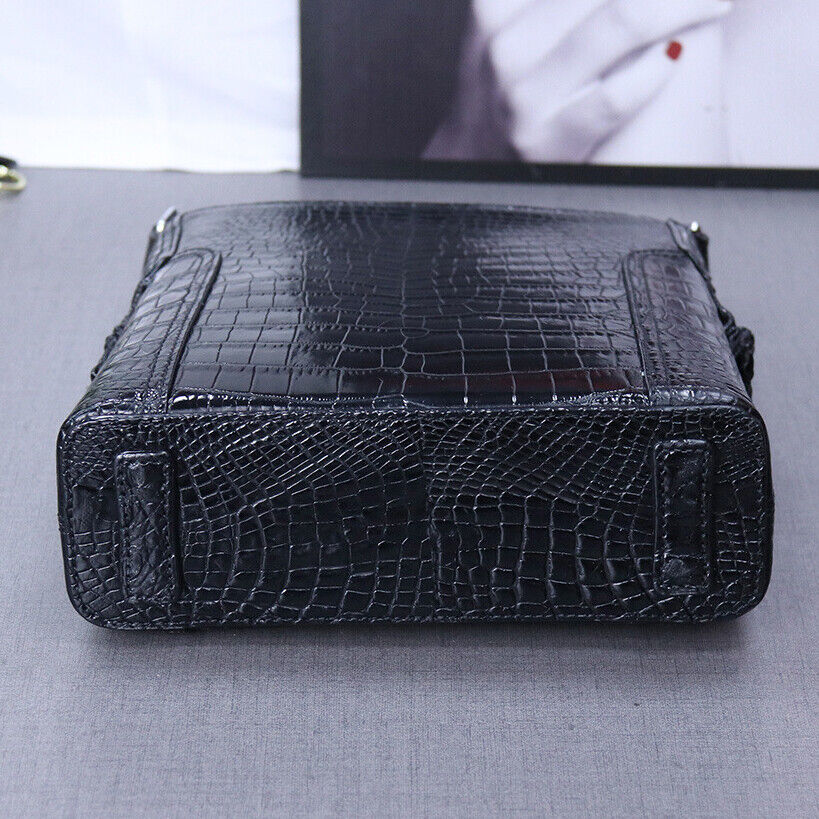 Handcrafted Nile Crocodile Skin Leather 10" Men's Luxury Shoulder/Messenger bag