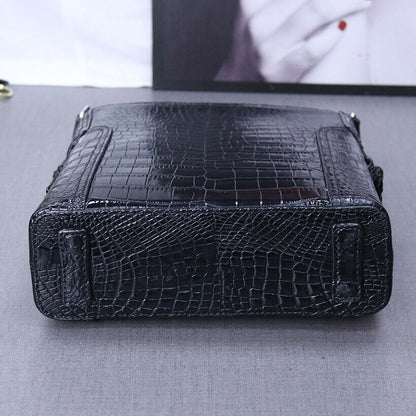 Handcrafted Nile Crocodile Skin Leather 10" Men's Luxury Shoulder/Messenger bag