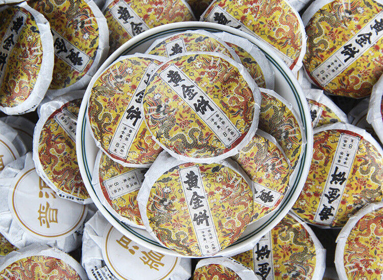 Spring Tea Ancient Gold Cake Gold A Pu'er Tea Raw Tea Mini Small Cake Tea