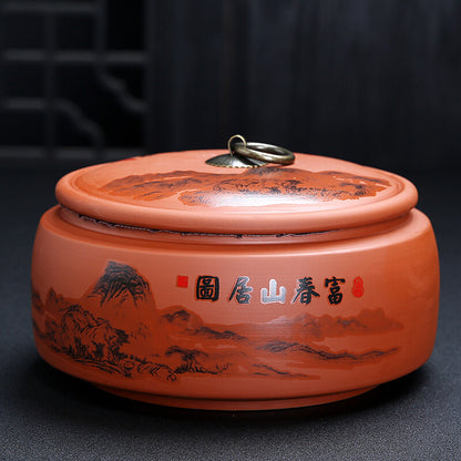 Purple Clay Tea Pot Ceramic Seal Storage Tea Pot Tea Box Tea Storage Box