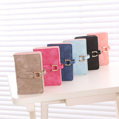 Synthetic Leather Wallets Purses Passport Card Holder Bag Zipper Buckle Handbag