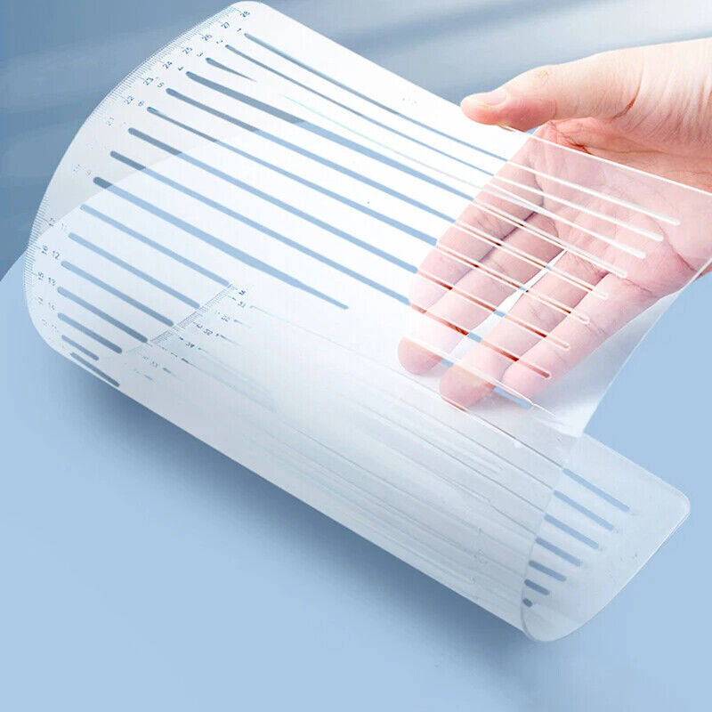 Calligraphy Stencil Template Plastic Clear Ruler Writing Straight Line Guide Aid