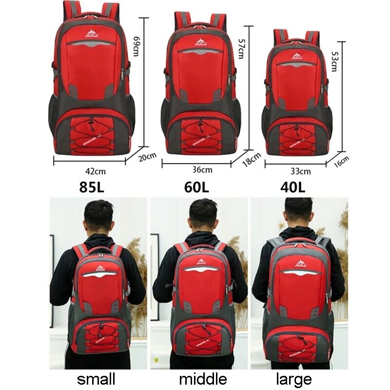 Men Backpack Travel Pack Sports Bag Mountaineering Hiking Camping Rucksack Male