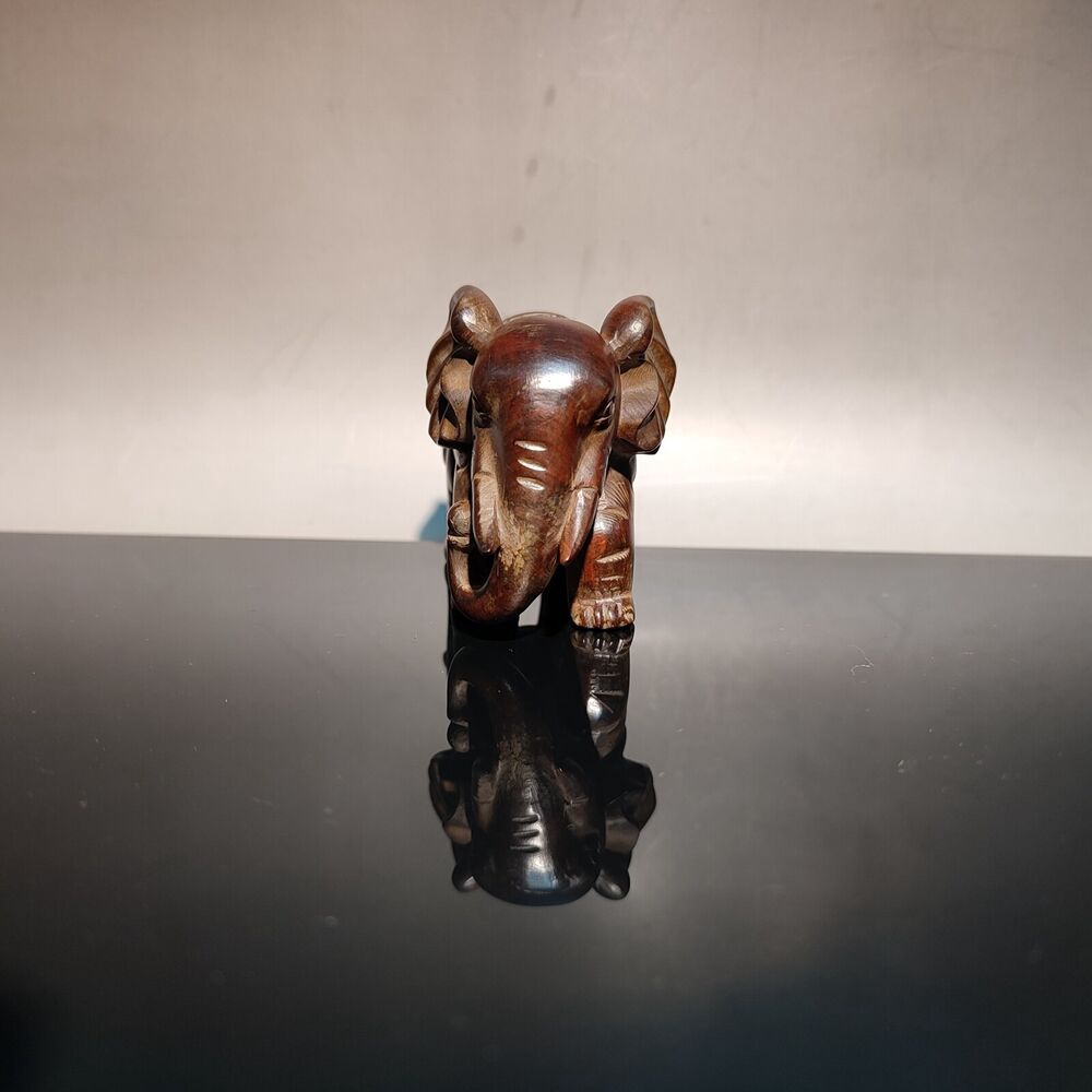 Home decoration elephant art sculpture decor living room wood carved wealt gifts
