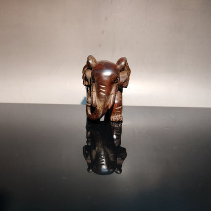 Home decoration elephant art sculpture decor living room wood carved wealt gifts