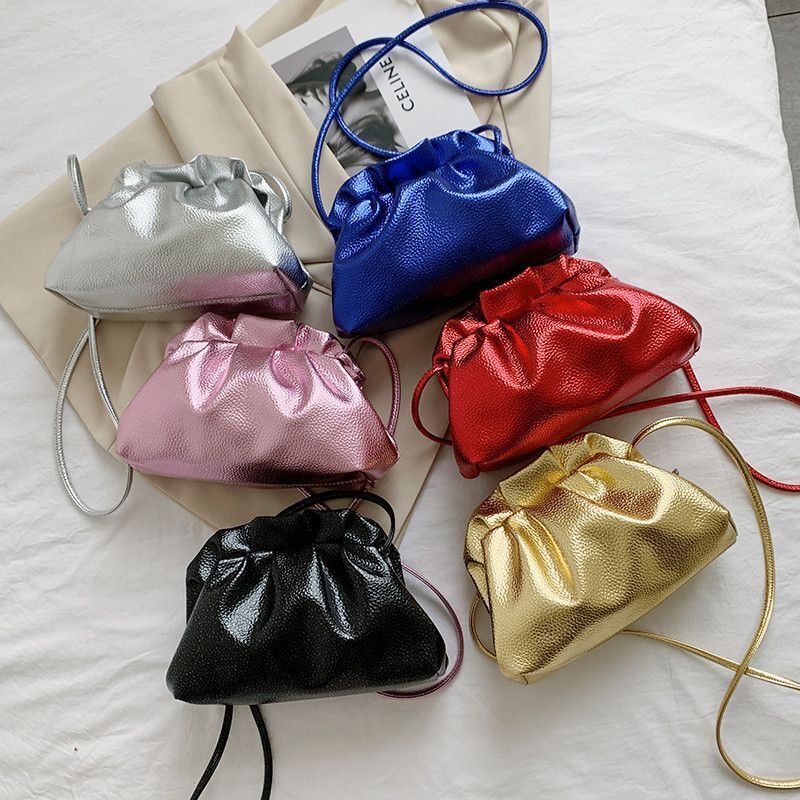 Cloud Shape Messenger Bag Synthetic Leather Crossbody Bag Evening Clutches Purse