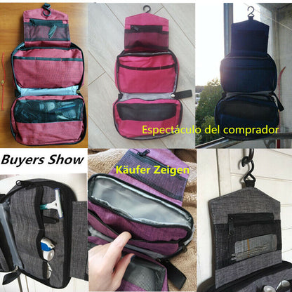 Hanging Cosmetic Bag Multifunction Toiletry Wash Storage Pouch Folding Makeup