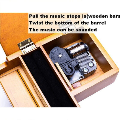 Piano Music Box Round Stool Jewelry Storage Christmas Birthday Tone 5.9x4.9x3.7"