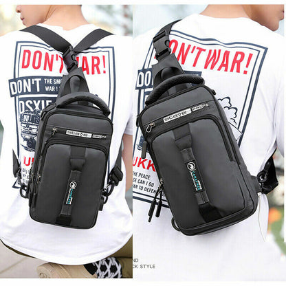 Multifunction USB Shoulder Bag Chest Bags Waterproof Travel Pack Messenger Pack