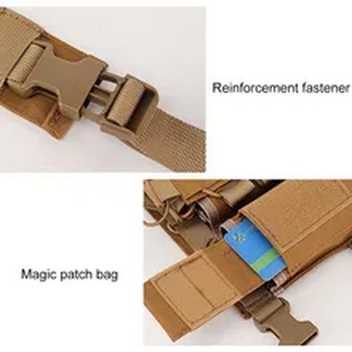 Military Army Gear Tactical Vest Chest Rig Bag Radio Harness Front Pouch Holster