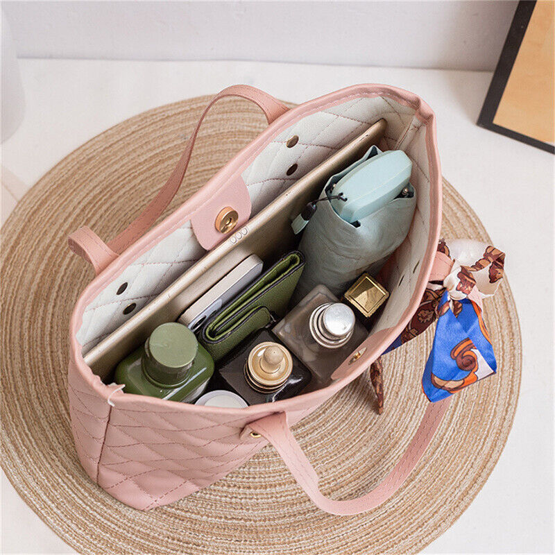 Large Capacity Women Shoulder Bag Fashion Rhombic Embroidery Handbags Tote Bags