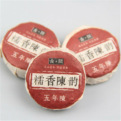 50g (about 8~10 Pcs) Cooked Tuocha Yunnan Glutinous Rice Taste Top Tea Mini Puer