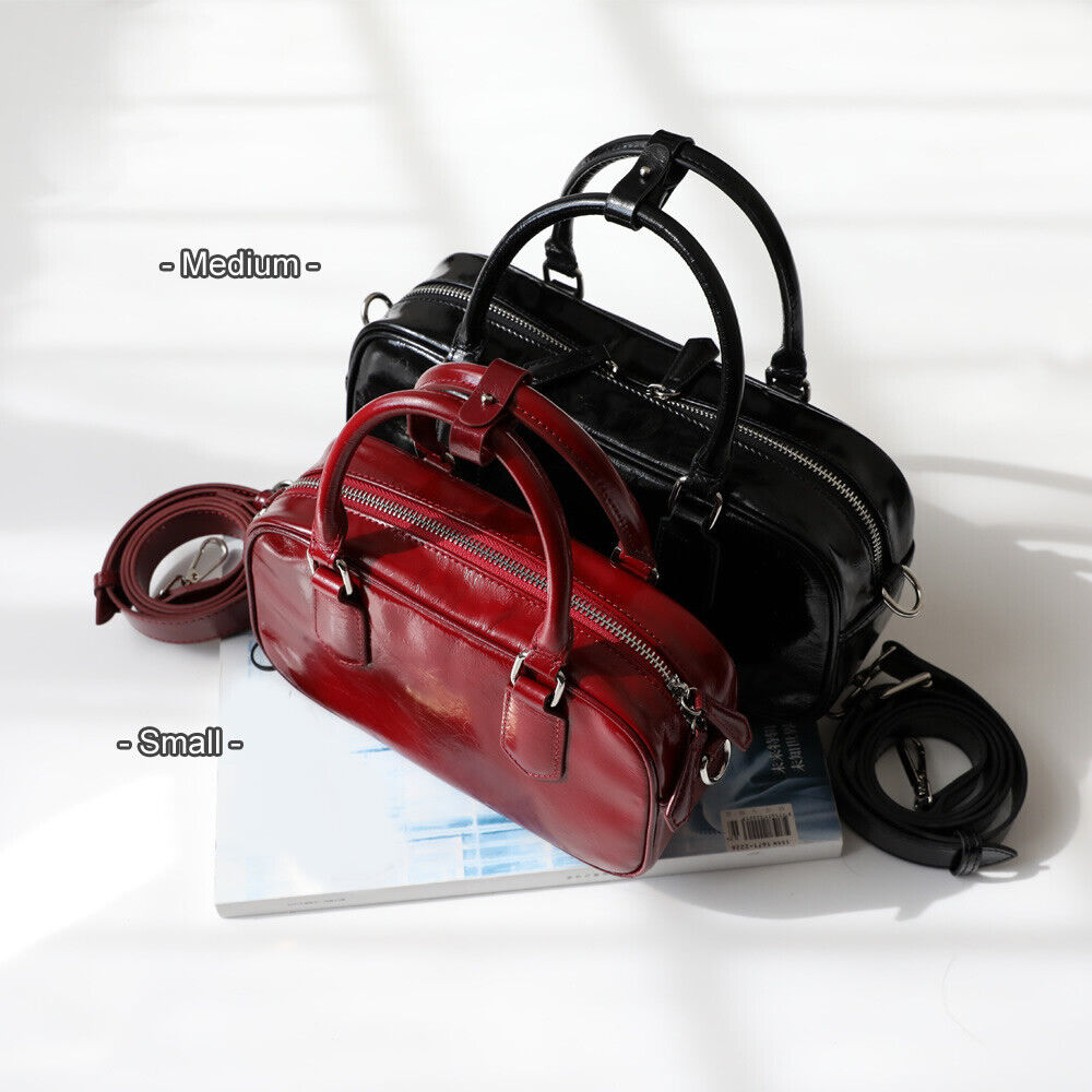 S/M Real Leather Tote Purse Clutch Handbag Fashion Boston Shoulder Bag Crossbody