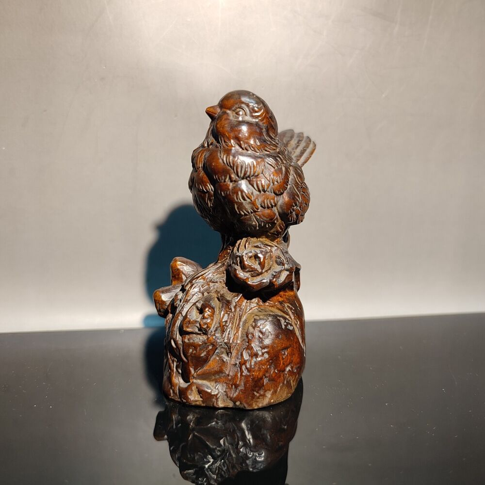A Pair Wooden Bird Carving Decorative Sculpture Home Decor Boxwood Gift Room Art