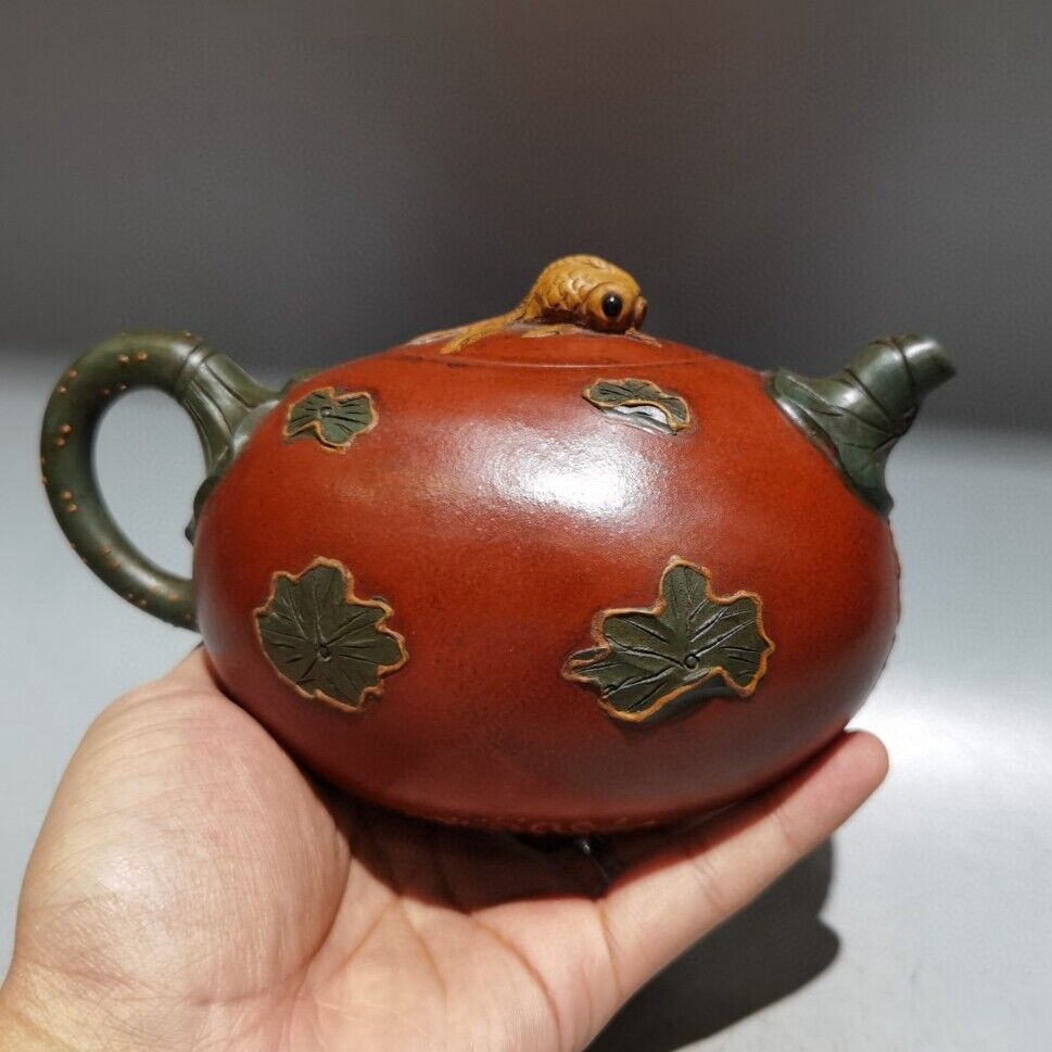Chinese Yixing Purple Clay Teapot Tea Set Pot Zisha Ceramic Cute Decor Figurine