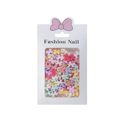 100Pcs/Bag Mini Bow 3D Cute Nail Art Decorations Shiny Bowknot Ornament