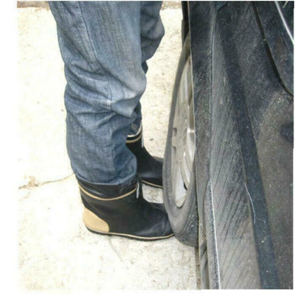 Mens Steel Toe Safety Rain Boots Anti-puncture Waterproof Rubber Work Shoes New