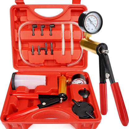 2 in 1 Brake Bleeder Kit Hand held Vacuum Pump Test Set for Automotive