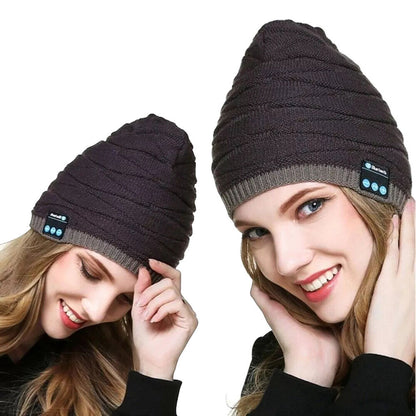 Bluetooth 5.0 Headset Wireless Headphone Warm Smart Music Beanie Hat Cap speaker